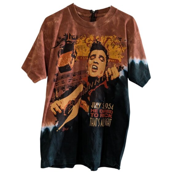 Liquid Blue Other - Liquid Blue Men's Elvis 1990's Tie Dye T-Shirt Medium Cotton Single Stitch, Rare